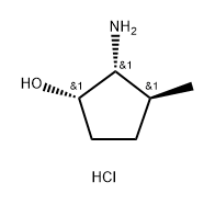 Cyclopentanol, 2-amino-3-methyl-, hydrochloride (1:1), (1S,2R,3S)- Struktur