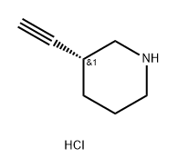 Piperidine, 3-ethynyl-, hydrochloride (1:1), (3R)- Struktur