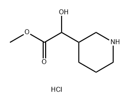 3-Piperidineacetic acid, α-hydroxy-, methyl ester, hydrochloride (1:1) Struktur