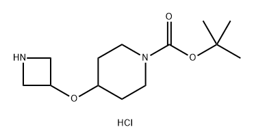 1-Piperidinecarboxylic acid, 4-(3-azetidinyloxy)-, 1,1-dimethylethyl ester, hydrochloride (1:1) Struktur