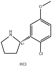 (R)-2-(2-chloro-5-methoxyphenyl)pyrrolidine hydrochloride Struktur