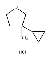 3-Furanamine, 3-cyclopropyltetrahydro-, hydrochloride (1:1) Struktur