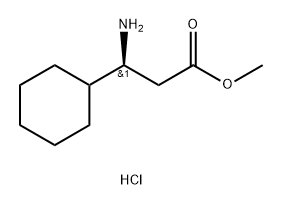 Cyclohexanepropanoic acid, β-amino-, methyl ester, hydrochloride (1:1), (βS)- Struktur