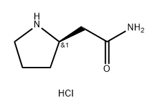 2-Pyrrolidineacetamide, hydrochloride (1:1), (2R)- Struktur