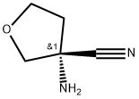 (R)-3-Amino-tetrahydro-furan-3-carbonitrile Struktur