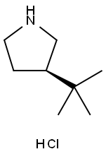 Pyrrolidine, 3-(1,1-dimethylethyl)-, hydrochloride (1:1), (3R)- Struktur