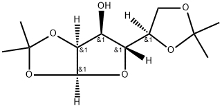 1-O,2-O:5-O,6-O-Bis(1-methylethylidene)-β-D-talofuranose Struktur