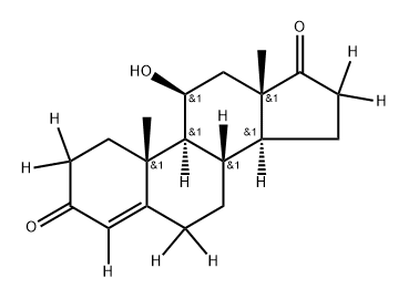 4-ANDROSTEN-11B-OL-3,17-DIONE (2,2,4,6,6,16,16-D7, 98%) Struktur