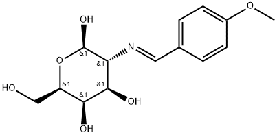 2-Amino-2-deoxy-N-(4-methoxybenzylidene)-β-D-galactopyranose Struktur