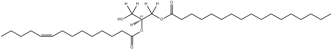 Heptadecanoic acid, (2S)-3-hydroxy-2-[[(9Z)-1-oxo-9-tetradecen-1-yl]oxy]propyl-1,1,2,3,3-d5 ester Struktur