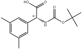 (R)-2-((tert-butoxycarbonyl)amino)-2-(3,5-dimethylphenyl)acetic acid Struktur