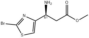 methyl(S)-3-amino-3-(2-bromothiazol-4-yl)propanoate Struktur