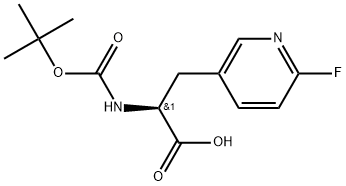 (S)-2-((tert-butoxycarbonyl)amino)-3-(6-fluoropyridin-3-yl)propanoicacid Struktur