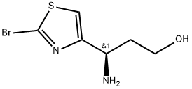 (R)-3-amino-3-(2-bromothiazol-4-yl)propan-1-ol Struktur