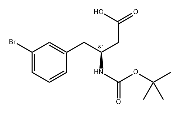 Benzenebutanoic acid, 3-bromo-β-[[(1,1-dimethylethoxy)carbonyl]amino]-, (βS)- Struktur