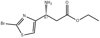 ethyl(R)-3-amino-3-(2-bromothiazol-4-yl)propanoate Struktur