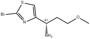 (S)-1-(2-bromothiazol-4-yl)-3-methoxypropan-1-amine Struktur