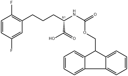 Fmoc-2-amino-5-phenyl(2,5-Difluoro)-L-pentanoic acid Struktur