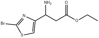 ethyl3-amino-3-(2-bromothiazol-4-yl)propanoate Struktur