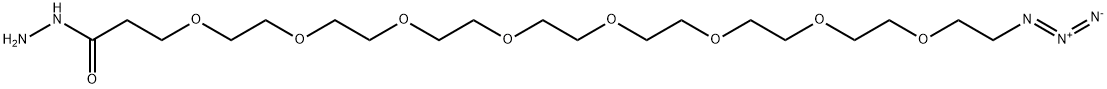 Azido-PEG8-hydrazide Struktur