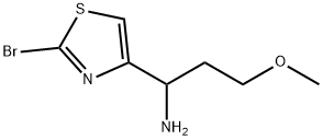 1-(2-bromothiazol-4-yl)-3-methoxypropan-1-amine Struktur