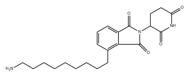 4-(9-aminononyl)-2-(2,6-dioxopiperidin-3-yl)isoindoline-1,3-dione Struktur