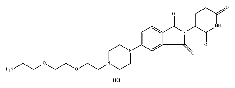 Thalidomide-Piperazine-PEG2-NH2 hydrochloride Struktur