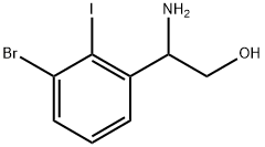 2-amino-2-(3-bromo-2-iodophenyl)ethan-1-ol Struktur