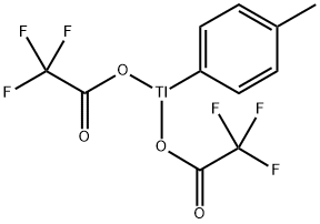 4-methylphenylthallium(III)bis(fluoroacetate) Struktur