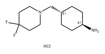 (1r,4r)-4-((4,4-difluoropiperidin-1-yl)methyl)cyclohexanamine dihydrochloride Struktur