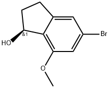 (S)-5-bromo-7-methoxy-2,3-dihydro-1H-inden-1-ol Struktur