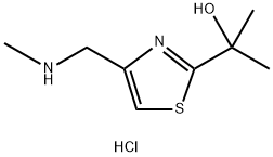 2-Thiazolemethanol, α,α-dimethyl-4-[(methylamino)methyl]-, hydrochloride (1:1) Struktur