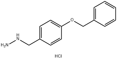 Hydrazine, [[4-(phenylmethoxy)phenyl]methyl]-, hydrochloride Struktur