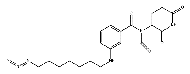 4-((7-azidoheptyl)amino)-2-(2,6-dioxopiperidin-3-yl)isoindoline-1,3-dione Struktur