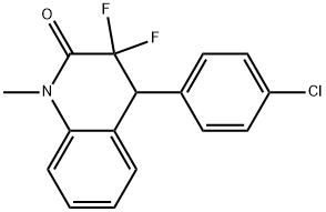 2(1H)-Quinolinone,4-(4-chlorophenyl)-3,3-difluoro-3,4-dihydro-1-methyl- Struktur