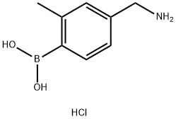 [4-(Aminomethyl)-2-methylphenyl]boronic acid hydrochloride Struktur