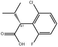 (R)-2-(2-chloro-6-fluorophenyl)-3-methylbutanoicacid Struktur