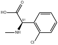 Benzeneacetic acid, 2-chloro-α-(methylamino)-, (αR)- Struktur