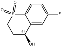 (S)-6-fluoro-4-hydroxythiochromane1,1-dioxide Struktur