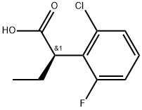 (R)-2-(2-chloro-6-fluorophenyl)butanoicacid Struktur