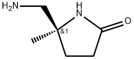 (S)-5-(Aminomethyl)-5-methylpyrrolidin-2-one Struktur