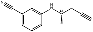 (S)-3-(pent-4-yn-2-ylamino)benzonitrile Struktur