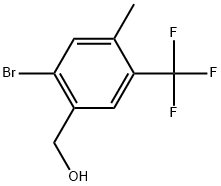 (2-bromo-4-methyl-5-(trifluoromethyl)phenyl)methanol Struktur