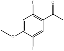 1-(2-Fluoro-5-iodo-4-methoxy-phenyl)-ethanone Struktur