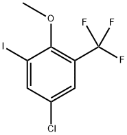 5-chloro-1-iodo-2-methoxy-3-(trifluoromethyl)benzene Struktur