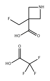 3-Azetidinecarboxylic acid, 3-(fluoromethyl)-, 2,2,2-trifluoroacetate (1:1) Struktur