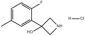 3-Azetidinol, 3-(2-fluoro-5-methylphenyl)-, hydrochloride (1:1) Struktur