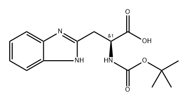 N-α-(t-Butoxycarbonyl)-3-(benzimidazol-2-yl)-L-alanine Struktur