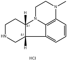 (6bR,10aS)-3-Methyl-2,3,6b,7,8,9,10,10a-octahydro-1H-pyrido[3',4':4,5]pyrrolo[1,2,3-de]quinoxaline hydrochloride Struktur