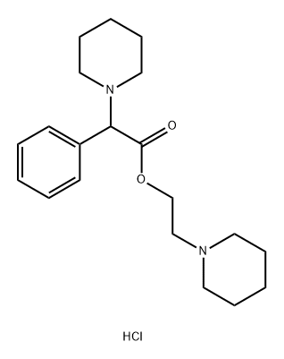 1-(alpha-(2-piperidinioethoxycarbonyl)benzyl)piperidinium dichloride  Struktur